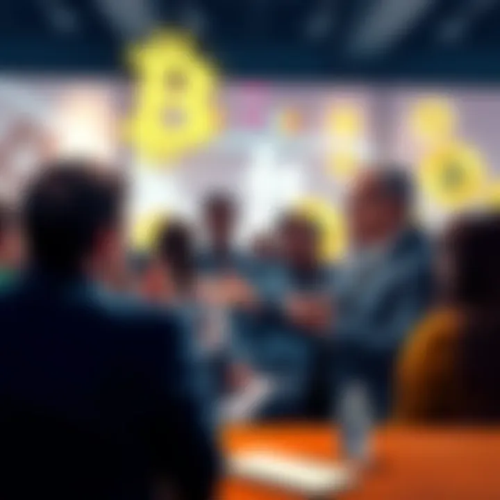 Mark Moss explaining bitcoin borrowing options with a confused audience