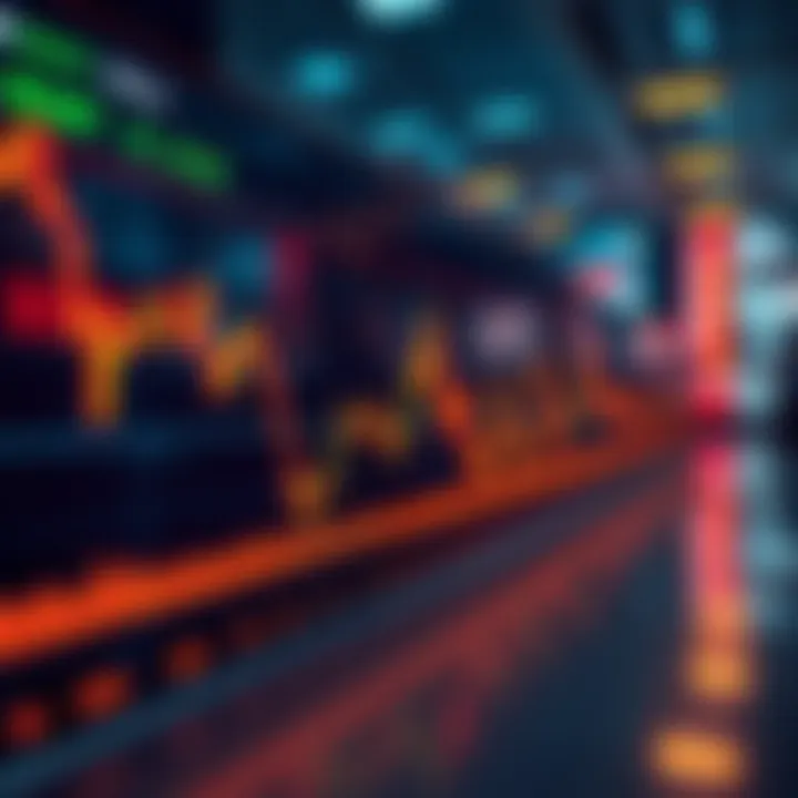 Chart showing fluctuating market prices with a downward trend toward 50K