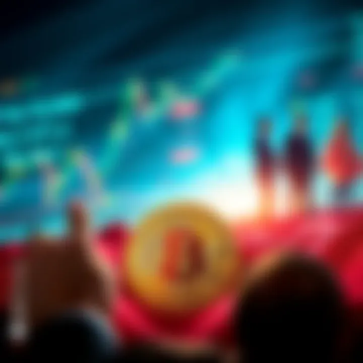 Financial charts showing volatility and a rising Bitcoin value after Khamenei's death