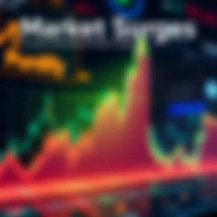 Market Surge Illustration A chart showing a sharp upward trend with a green candle, symbolizing increased investor confidence.