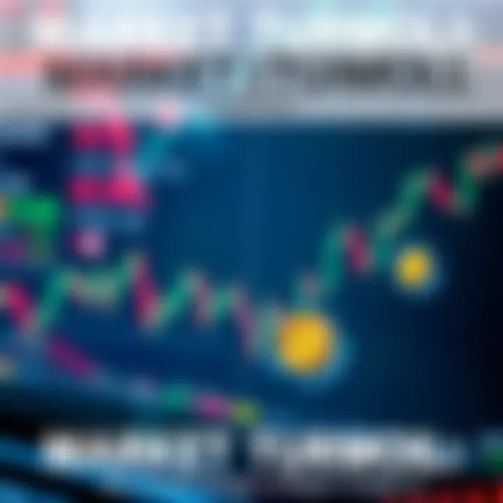 Market Turmoil and Stock Trends A stock market graph showing downward trends with symbols of AI and Bitcoin, reflecting current market uncertainty.