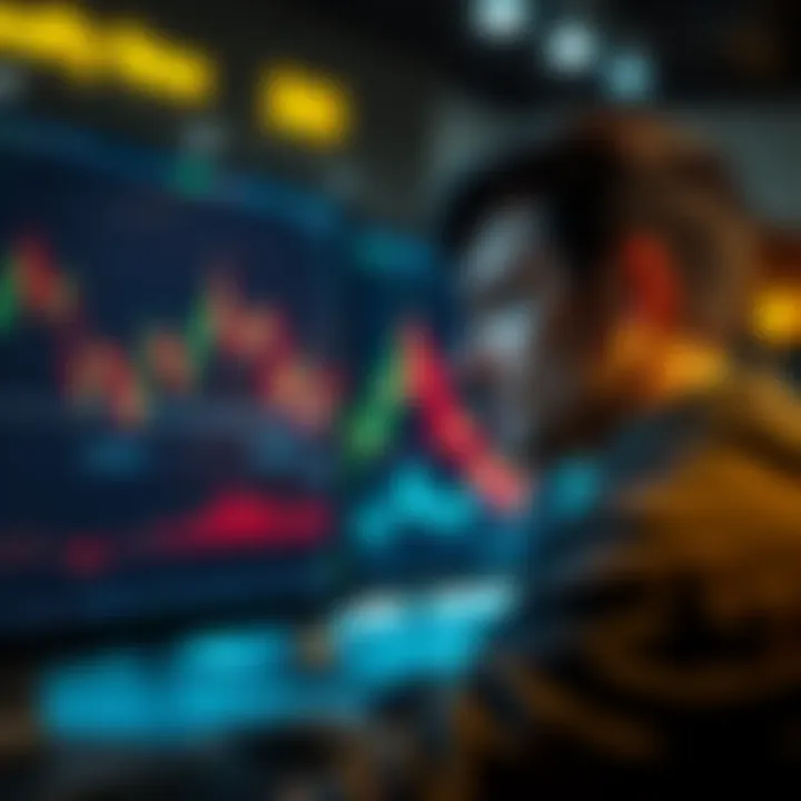 A person looking at stock market charts on a computer screen, with a mix of concern and confusion on their face, illustrating market capitulation signals