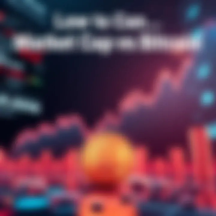 Illustration showing a graph comparing Strategy's market cap and its bitcoin holdings