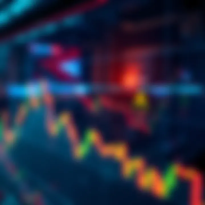 A downward trending market chart indicating a potential bottom point for investors to consider