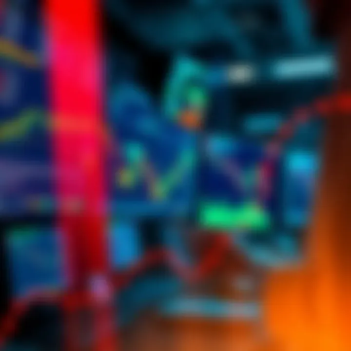 A trader analyzing charts showing BTC's decline and ZEC's potential rebound, with visual indicators of market trends.