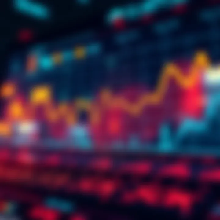 A graph showing fluctuating market prices with a downward trend approaching 50k.