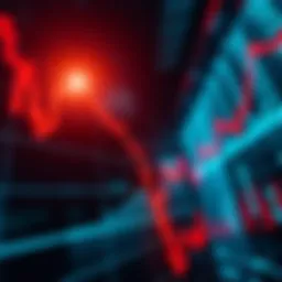 Market Prices Dropping A stock market graph showing a sharp decline in prices with red indicators, reflecting investor panic.