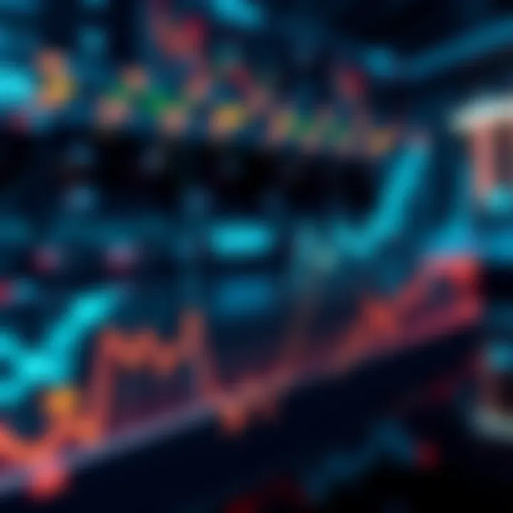 A line graph showing market fluctuations with an upward trend indicating a potential bounce back.