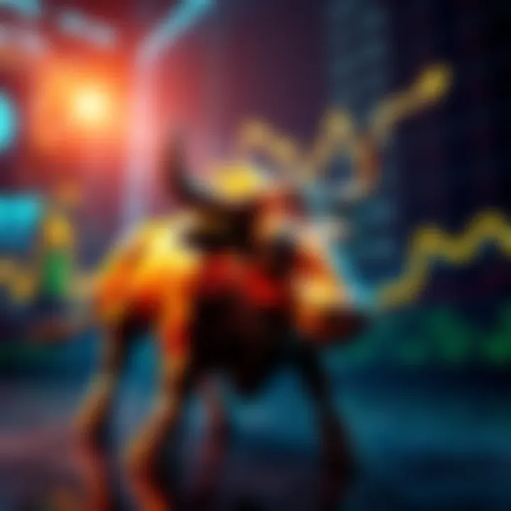 A graphic showing an upward trend in stock prices with a bull symbolizing market optimism.