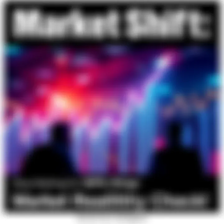 A graph showing rising market trends with institutional investors buying stocks while retail investors look concerned.