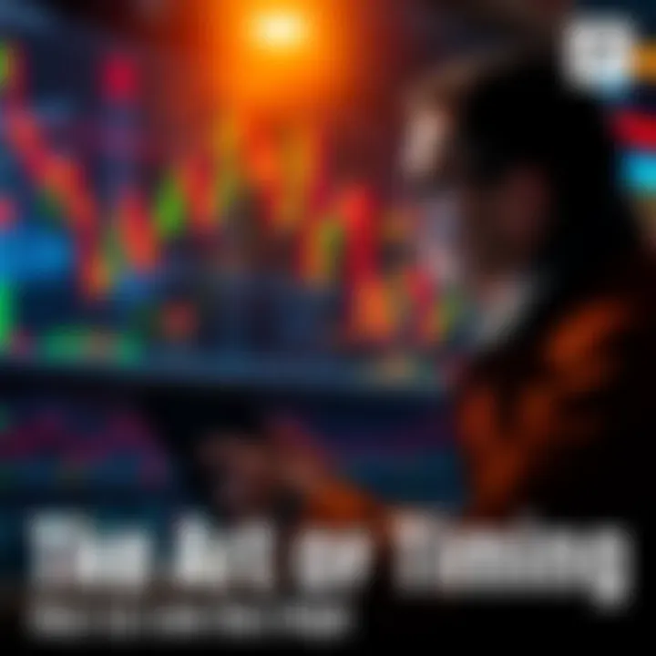 A person looking at stock market charts, contemplating buying and selling decisions during fluctuating market conditions.