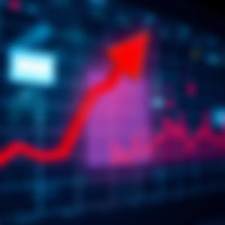 A graph showing a decline in market trends, with a prominent downward arrow indicating a potential reversal by 2026.