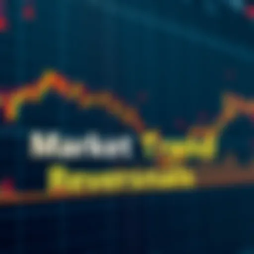 Market Trend Reversal A graph showing a shift from a downward trend to an upward trend with indicators marked for traders.