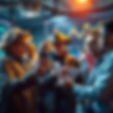 Market Trends Ahead A diverse group of financial experts analyzing charts and graphs illustrating upcoming market shifts, symbolizing a Super Cycle in investments.