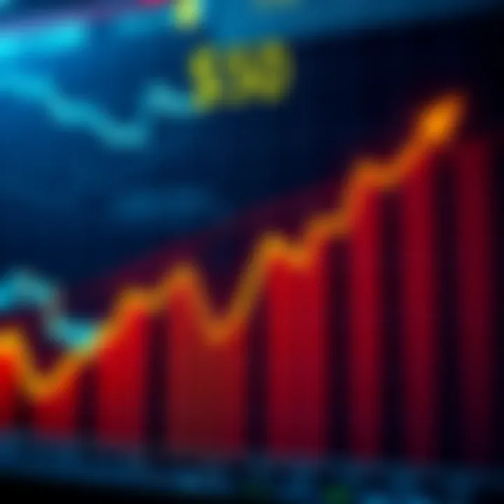A graph showing a downward trend in market prices with a $50 mark depicted faintly above, illustrating recent market frustrations.