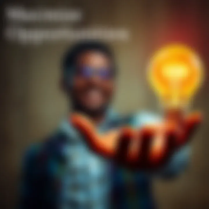 A person holding a light bulb, symbolizing ideas and strategies for success in everyday life