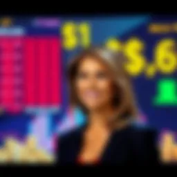 Melania Trump NFT Earnings Melania Trump smiling with digital NFTs displayed on a screen behind her, symbolizing her financial success
