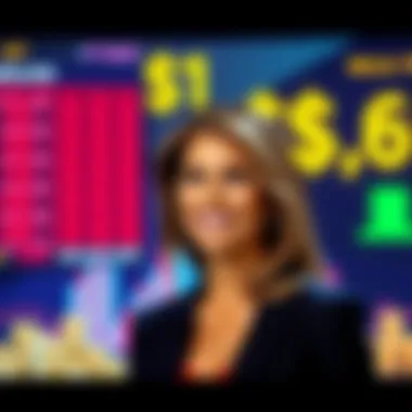 Melania Trump NFT Earnings Melania Trump smiling with digital NFTs displayed on a screen behind her, symbolizing her financial success