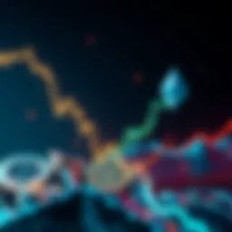 A graph showing a sharp decline in meme coins and a rising line for Ethereum, symbolizing a shift in investment focus