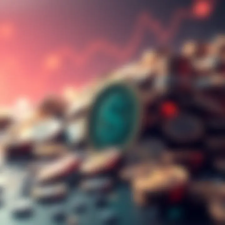 A visual representation of meme coins disappearing with a dollar sign fading away, symbolizing loss in the crypto market.