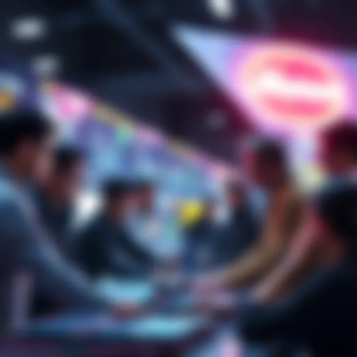 People engaged in discussions about memecoin trading on a digital platform, emphasizing stability and community values.