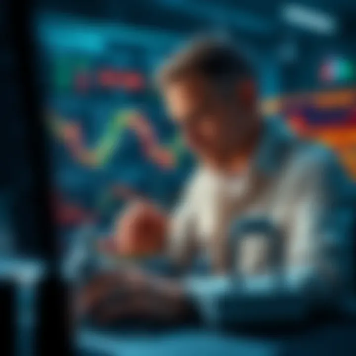 A trader analyzing charts and coins with a focus on Memecoins, highlighting safe investment tips.