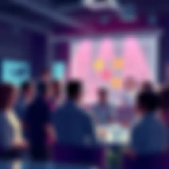 Memecoins and Community A graphic showing a diverse group of people discussing memecoins in a vibrant community setting, highlighting the importance of connections in crypto investments.