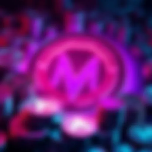 A visual representation of the Meta logo with digital coins around it, symbolizing the company's interest in stablecoins after selling Diem.