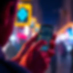 A person using a smartphone with the MetaMask app open, showing a crypto wallet interface while making a payment.