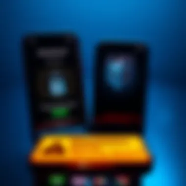 MetaMask Wallet and iPhone A MetaMask wallet interface next to a new iPhone, showing a warning sign about security issues.