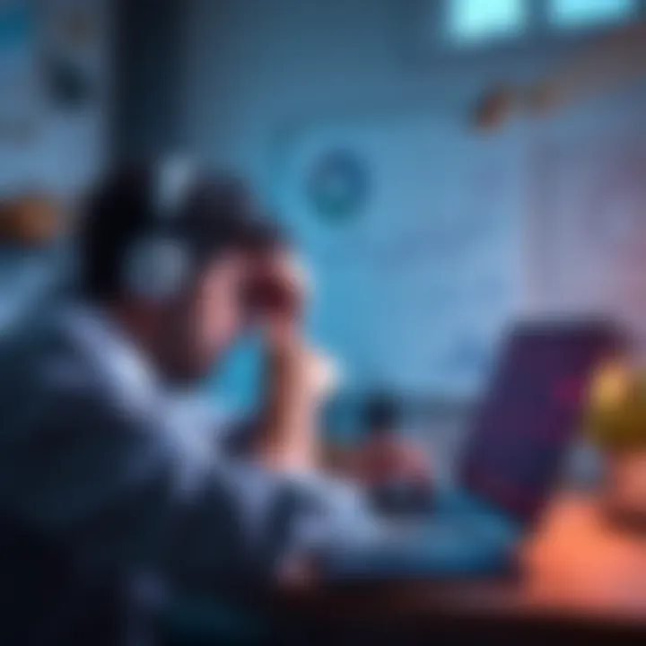 A frustrated person working on a laptop with Koinly open, looking for solutions to Meteora LPing calculations, surrounded by charts and graphs