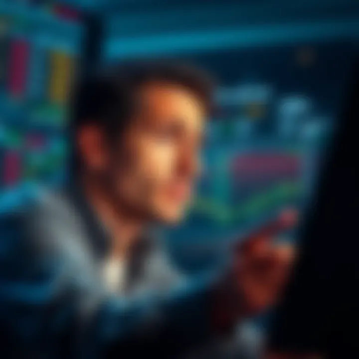 Michael Saylor looking worried while analyzing financial data related to bitcoin and market liquidity.