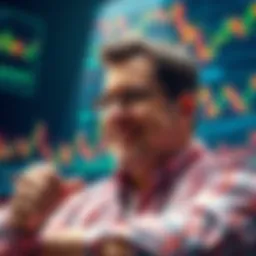 Michael Saylor confidently addressing his critics in a social media post, surrounded by financial charts and market trends