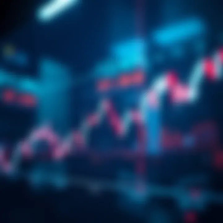Graph showing MicroStrategy's stock price drop below $95 with a focus on interest rate hike announcement.
