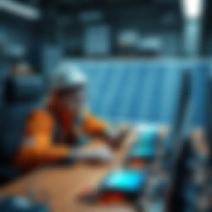 Miner using multiple phones for Verus mining A miner sits at a desk with several smartphones set up for Verus mining, showing concern over low earnings, with a solar panel visible in the background.