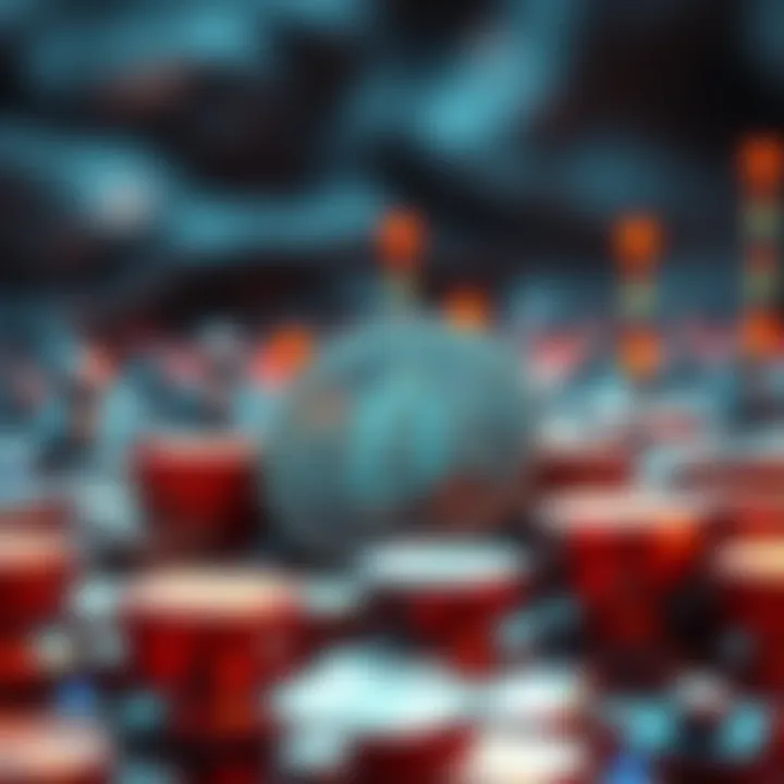 Visual representation of mining coins with icons showing network and account age influences