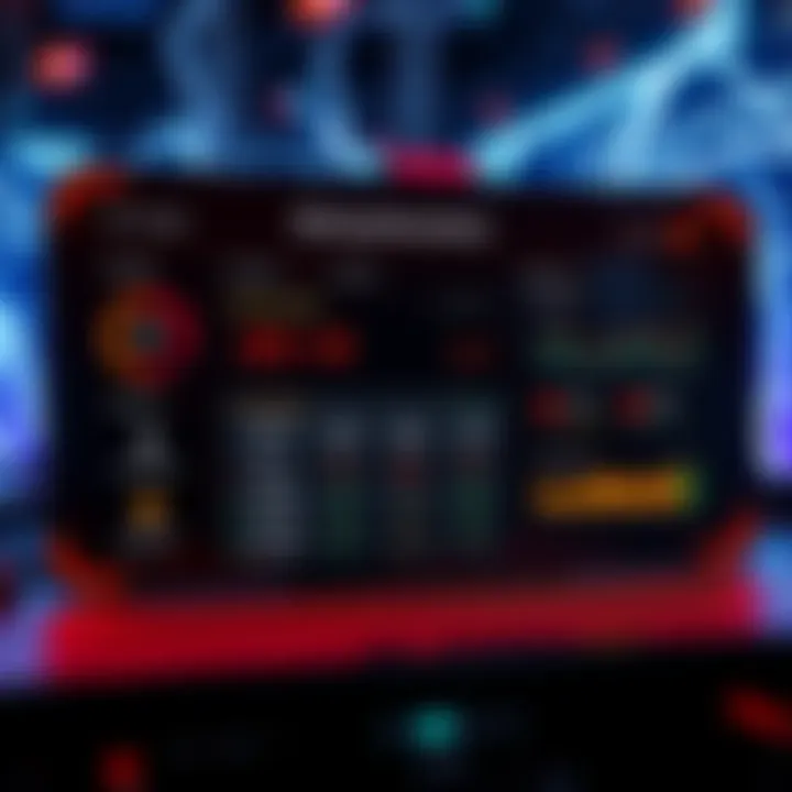 A digital display showing hashrate bidding options, transparent stats, and payout information for miners