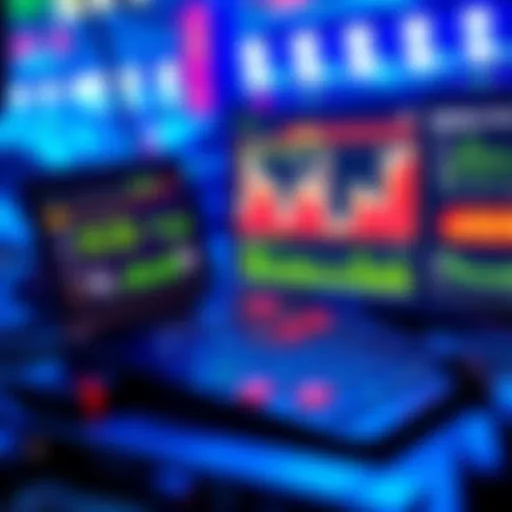 A calculator and mining setup with graphics displaying revenue, costs, and profit analysis