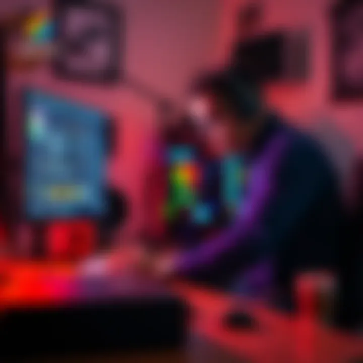 A person setting up a MINISFORUM MS-A2 computer for Ethereum solo staking at home.