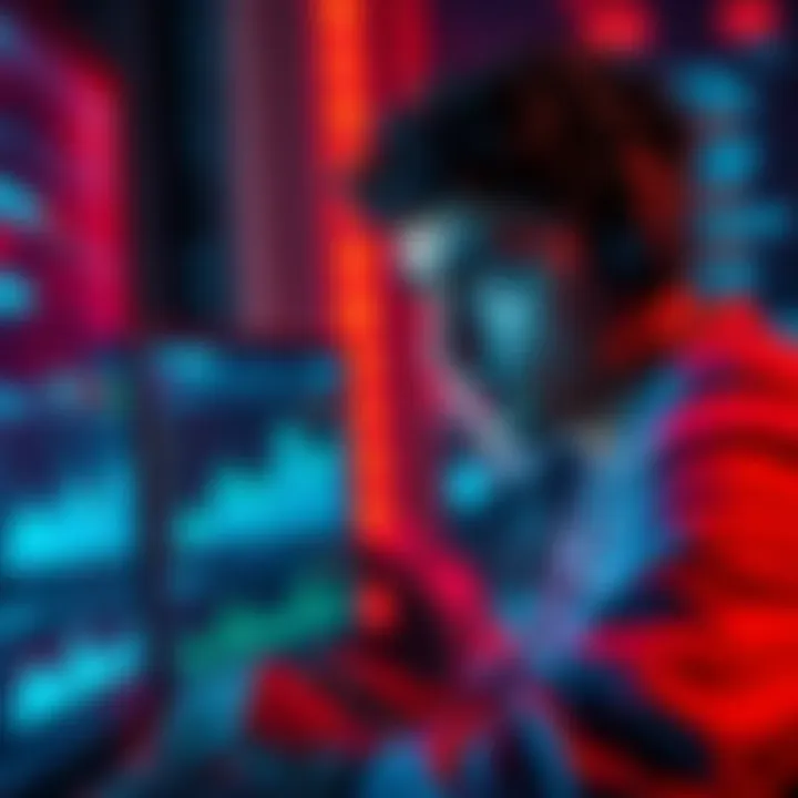 A person looking at a computer screen with a puzzled expression, showing graphs and numbers related to Flare tokens staking.