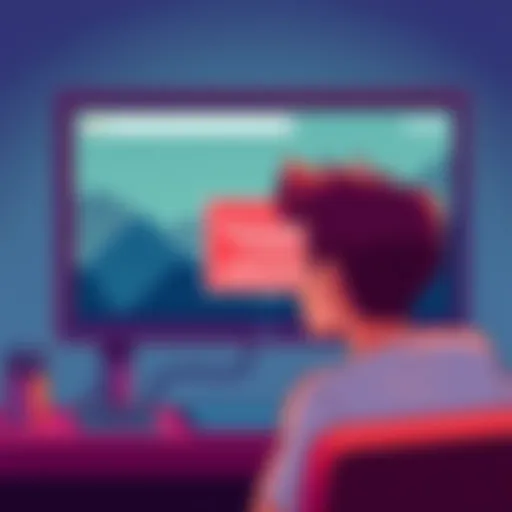 Illustration showing a person looking puzzled at a computer screen with a missing funds notification on Kraken