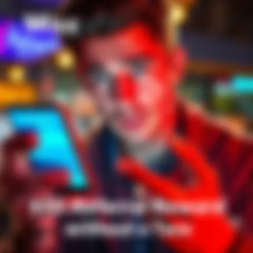 A person looking worried while checking their rewards account on a smartphone, showing an empty rewards section