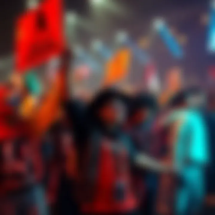 A group of Michael Jackson fans holding banners and wearing MJ merchandise, expressing their loyalty and support at an event.