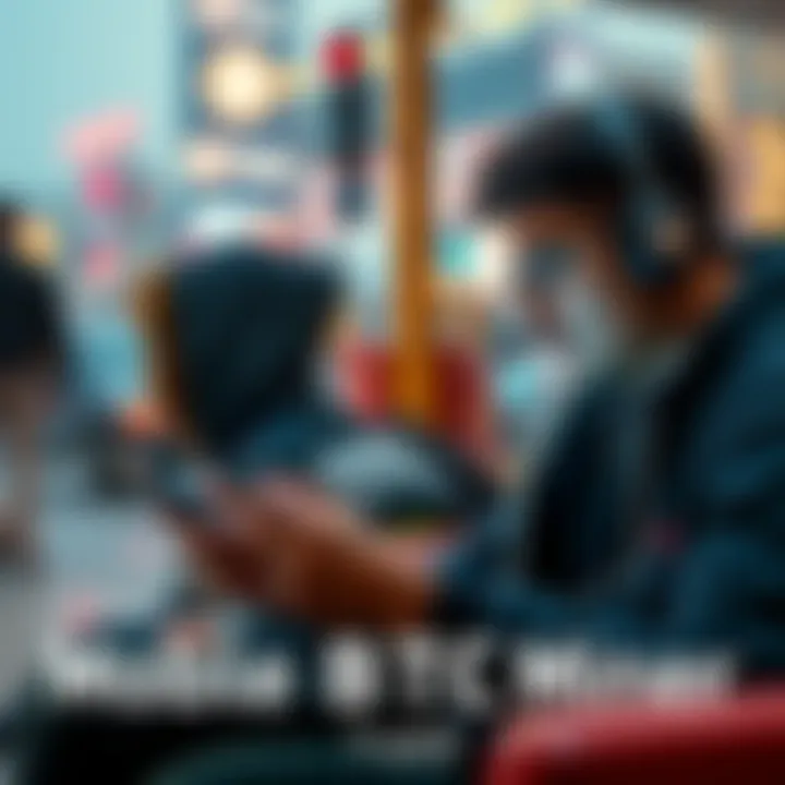 A person using a mobile device to mine Bitcoin in a casual setting, showcasing the new trend in cryptocurrency mining.