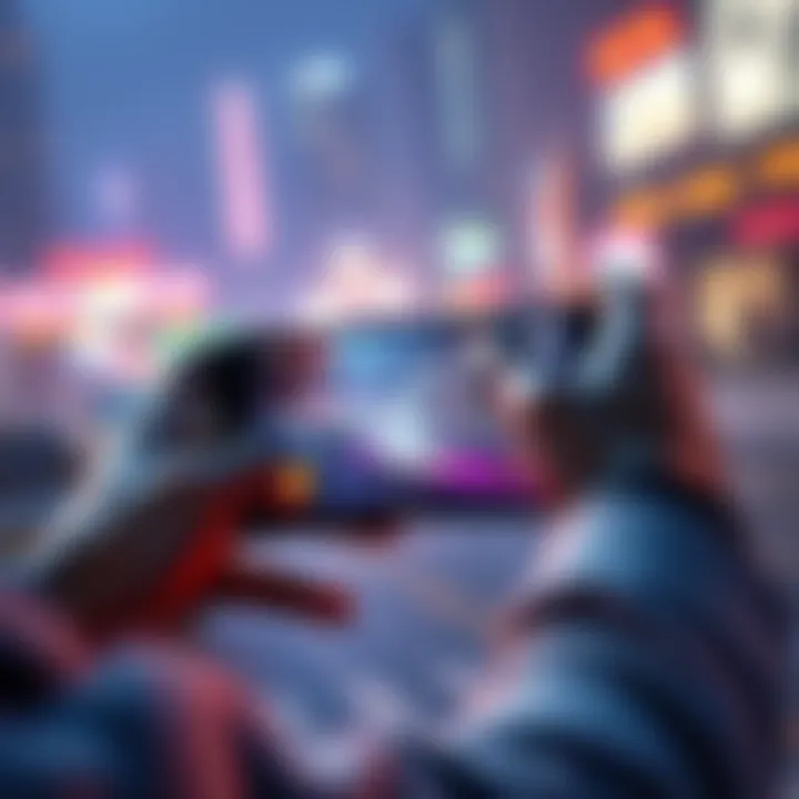 A skilled mobile player demonstrating a distinct wave trail while playing SLH without sound, focusing on the visual performance.