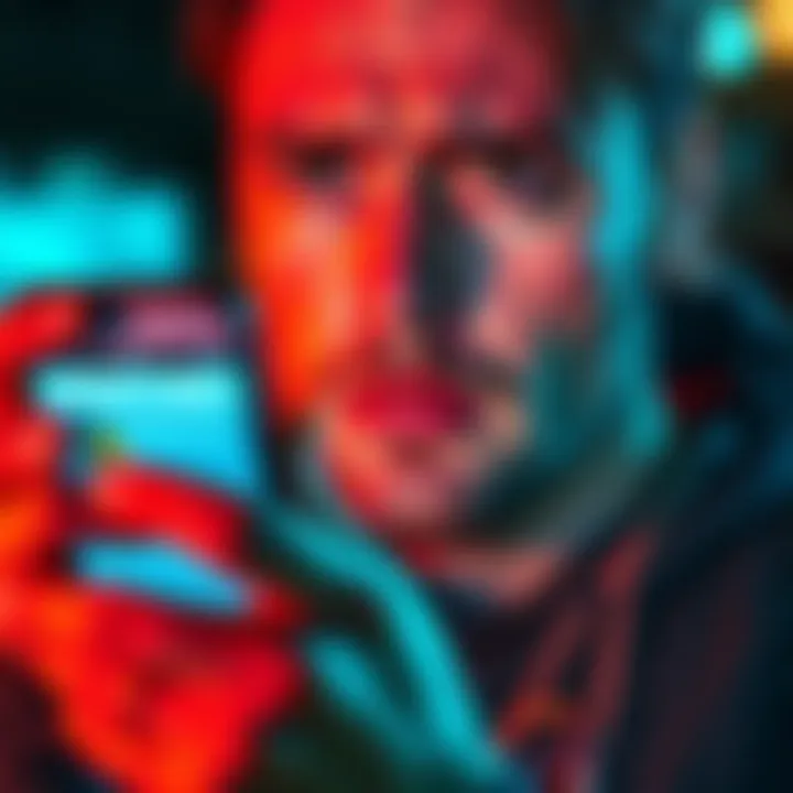 A person looks worried while using the Safe Mobile app on a smartphone, with seed phrases displayed on the screen.