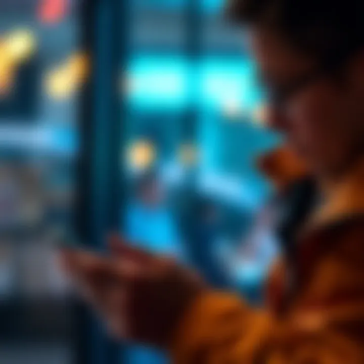 A person using a mobile phone to report survey issues, showing frustration with the survey interface.