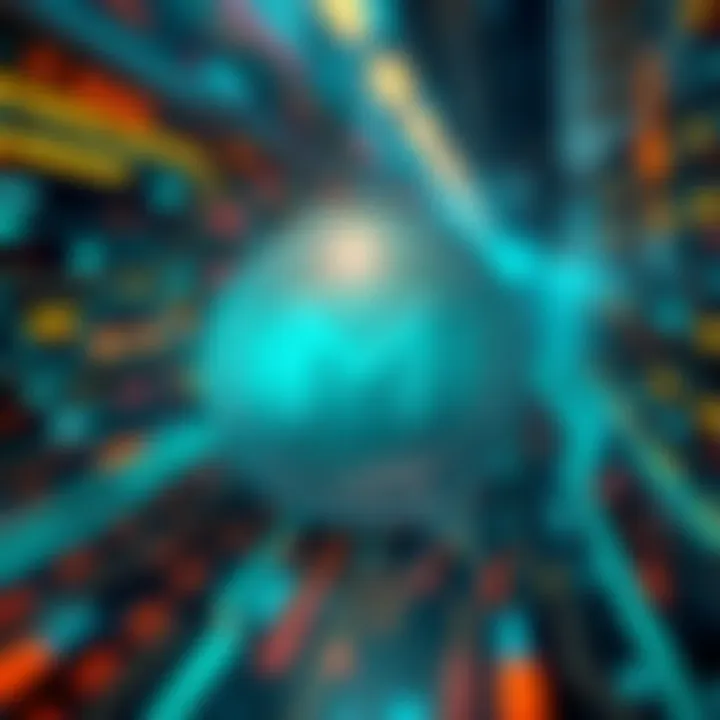 Monad $MON Investment Opportunity A digital representation of the Monad $MON token with technology graphics in the background symbolizing speed and performance.