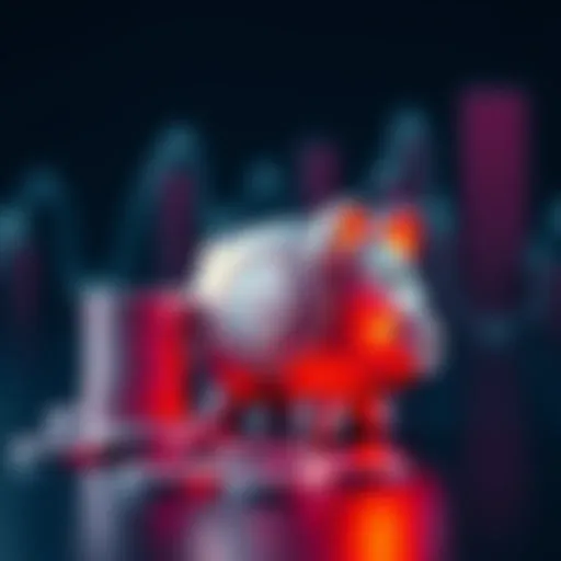 A digital representation of Monero coins with a piggy bank symbolizing savings and emergency funds