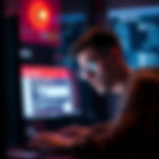 A user anxiously looks at their Monero wallet on a computer screen, showing no transaction despite confirmations.